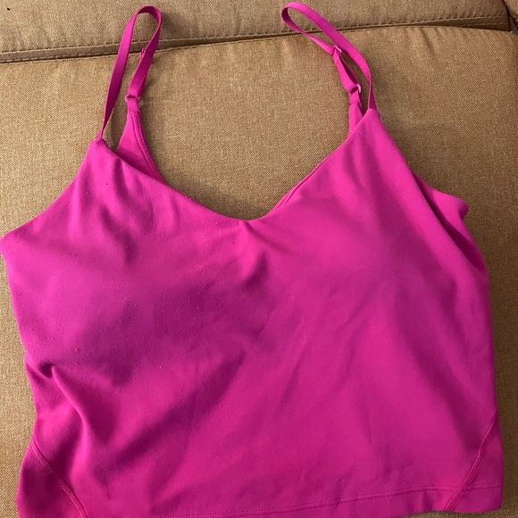 Lululemon Align Cropped Cami tank top - pink size 6 - Picture 2 of 4